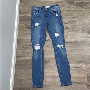 Distressed Garage Jeans